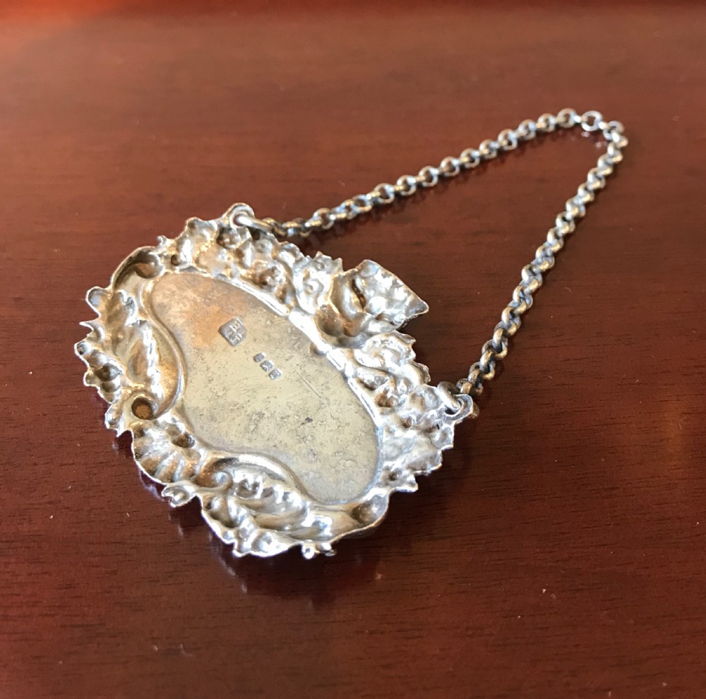 George III Silver Decanter Label View III