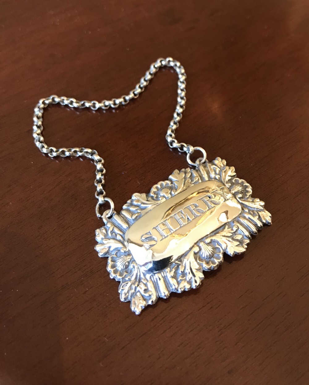 Delightful William IV Silver Sherry Label