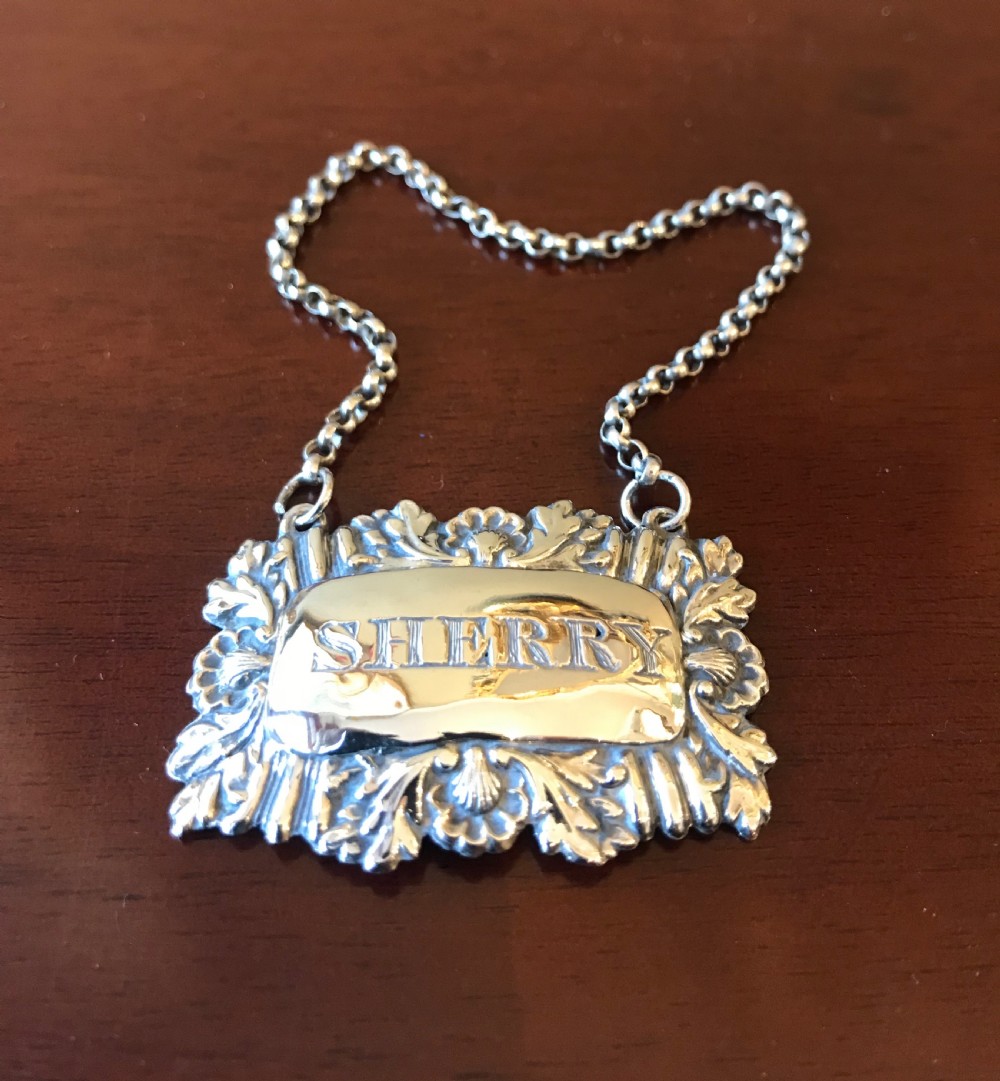Delightful William IV Silver Sherry Label View V