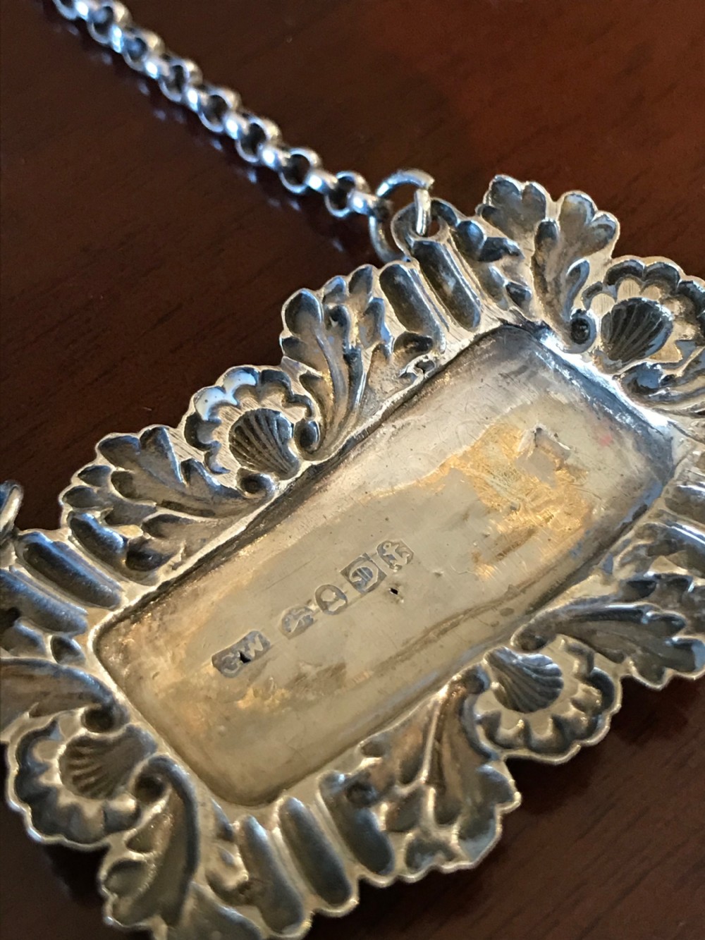 Delightful William IV Silver Sherry Label View VI