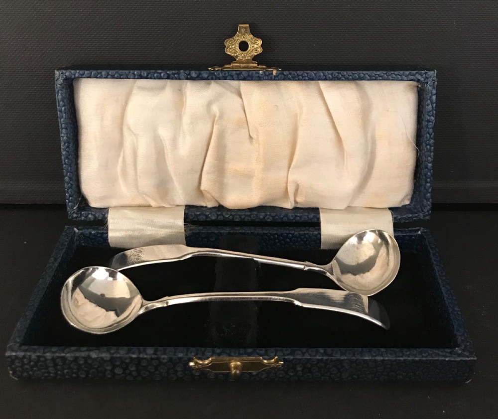 Pair George III Silver Salt Spoons, Birmingham  
