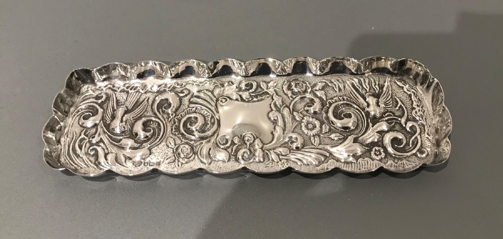 Victorian Silver Tray by Goldsmith & Silversmiths, 1900