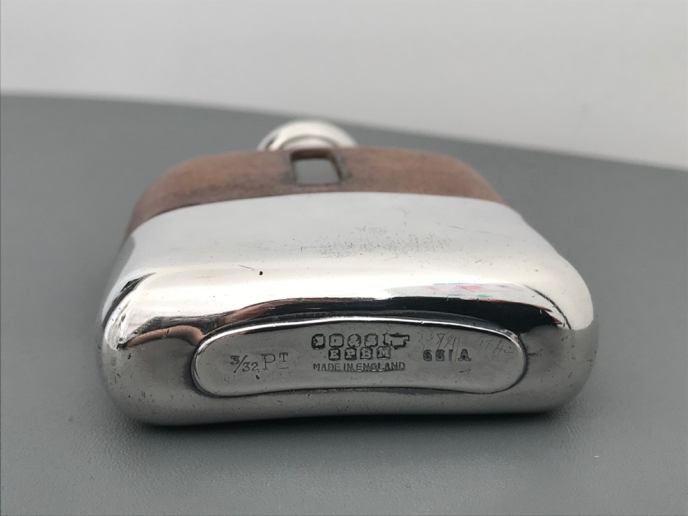 George V Silver Plate Hip Flask View IV
