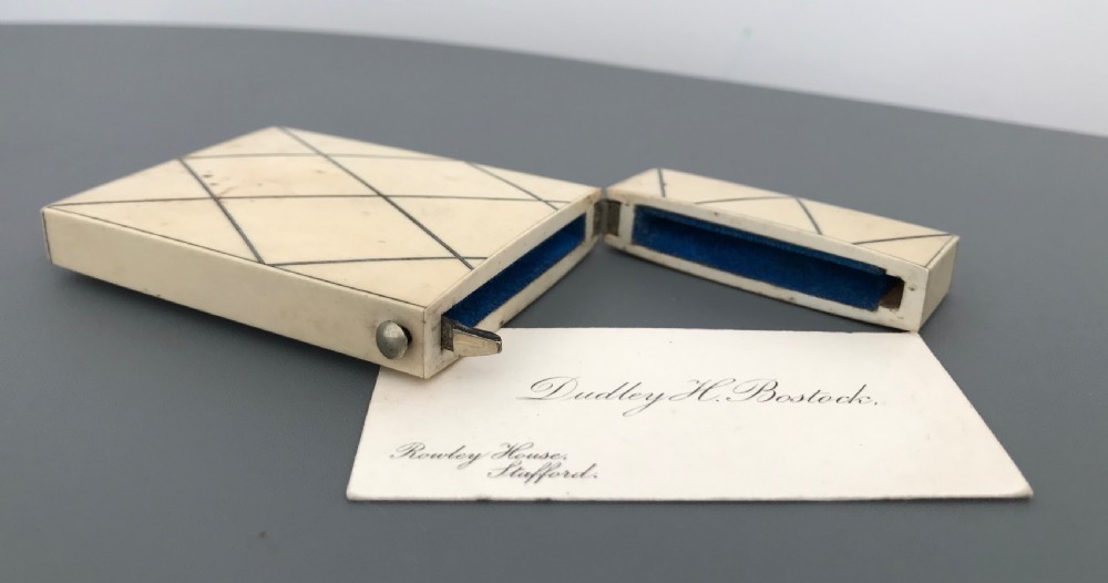 Superb Quality Ivory and Silver Card Case