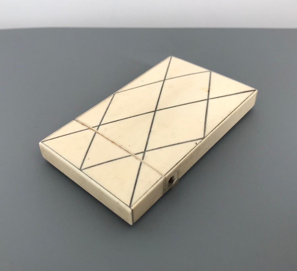 Superb Quality Ivory and Silver Card Case View V
