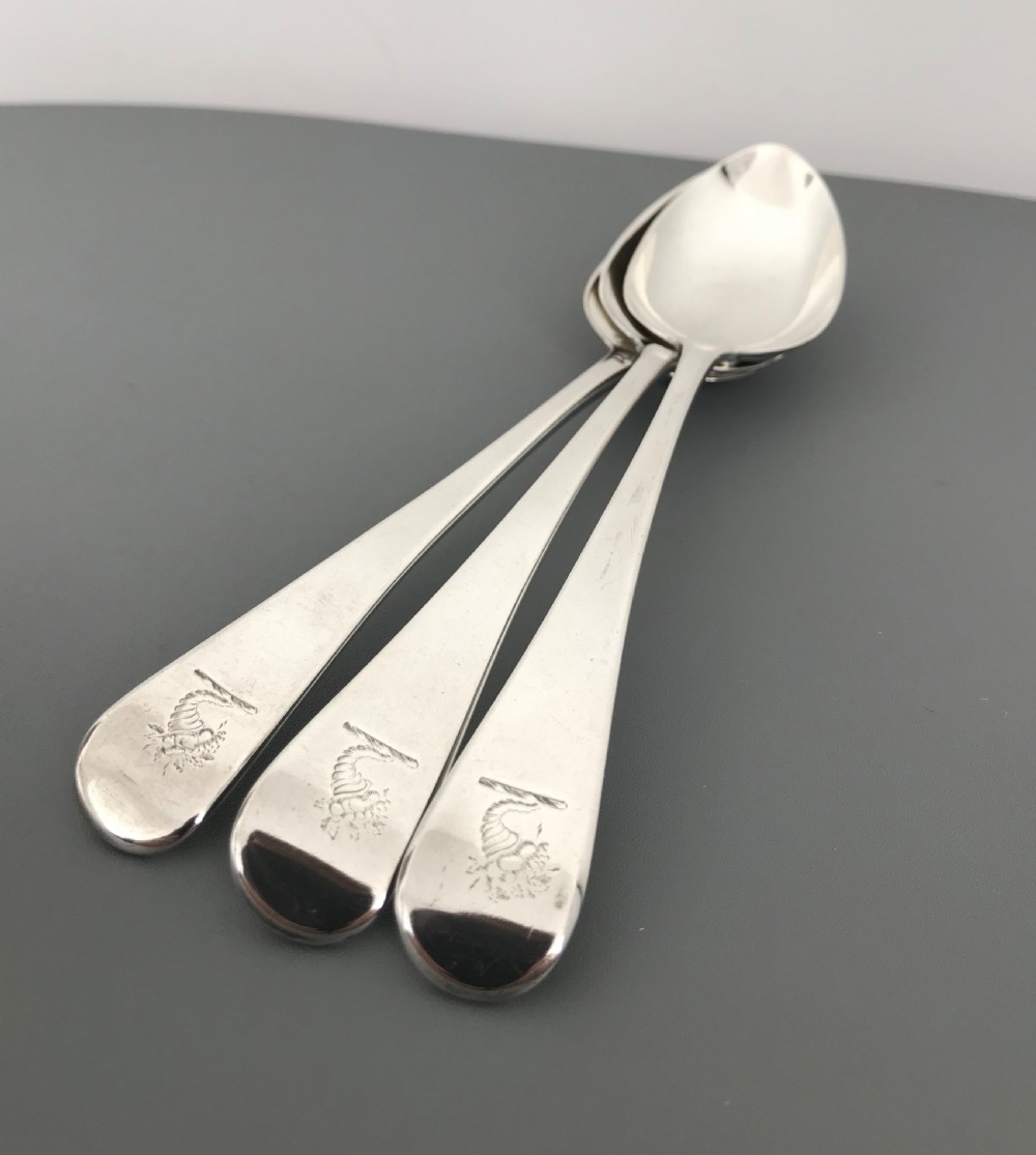 Three George III Silver Serving Spoons, 1797 View III