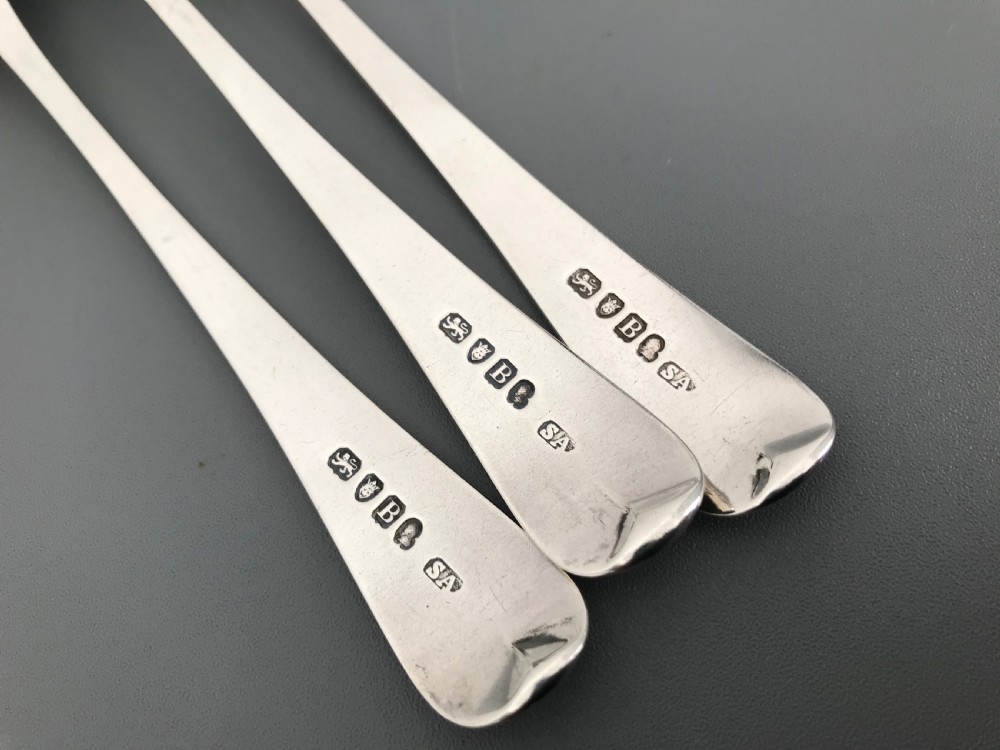 Three George III Silver Serving Spoons, 1797 View V