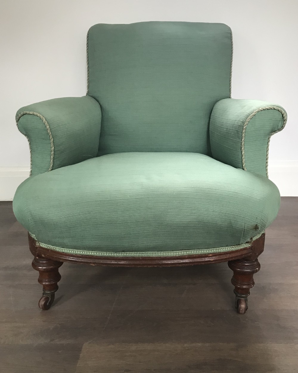 Victorian upholstered Howard style chair by Cornelius V Smith 