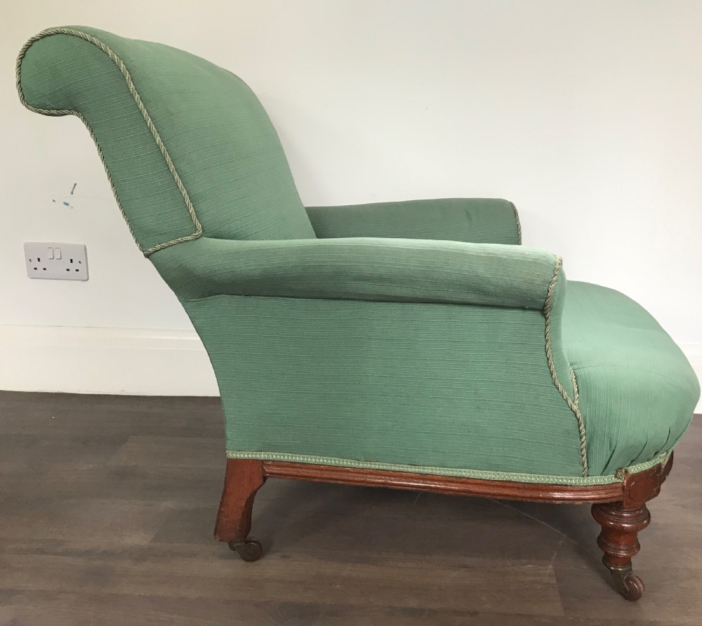 Victorian upholstered Howard style chair by Cornelius V Smith  View II