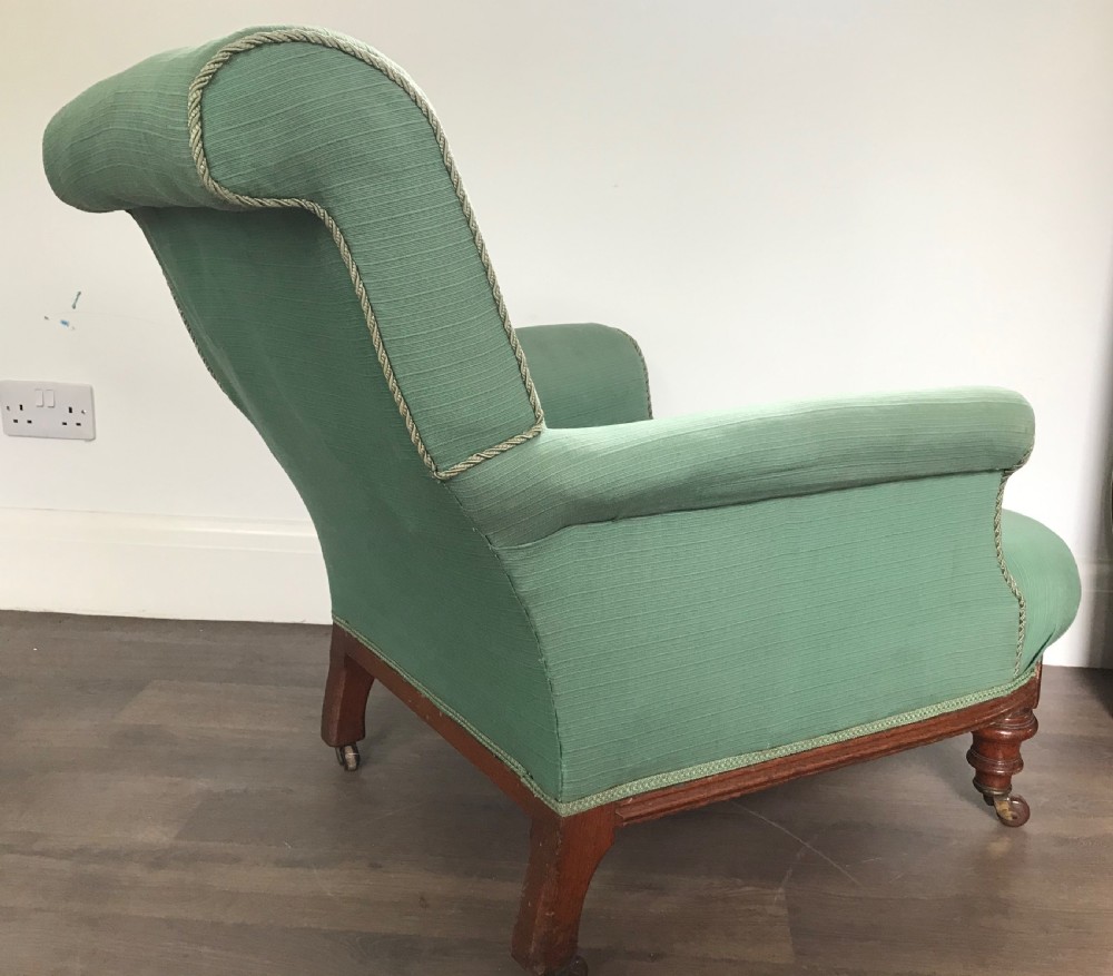 Victorian upholstered Howard style chair by Cornelius V Smith  View III