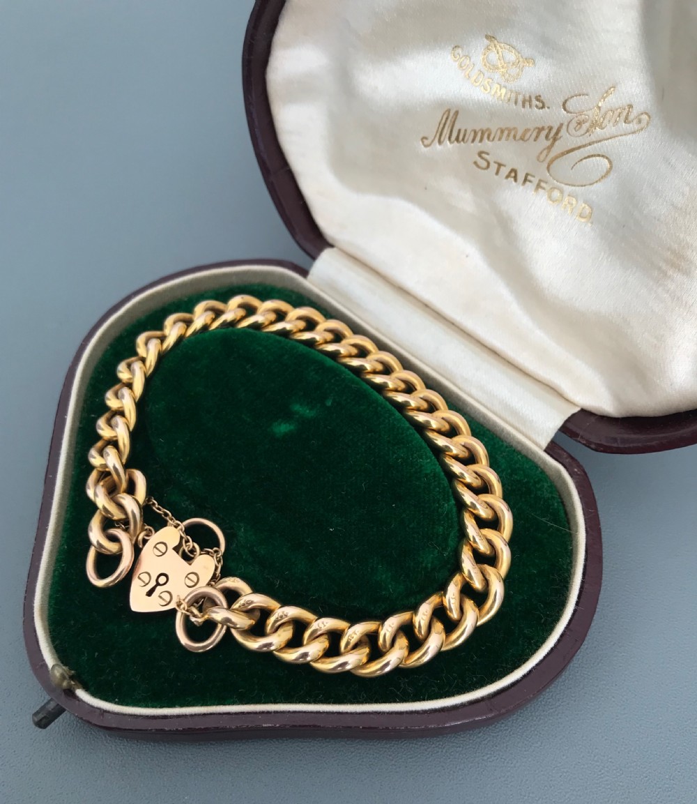 Quality 15ct Gold Curb Bracelet View IV