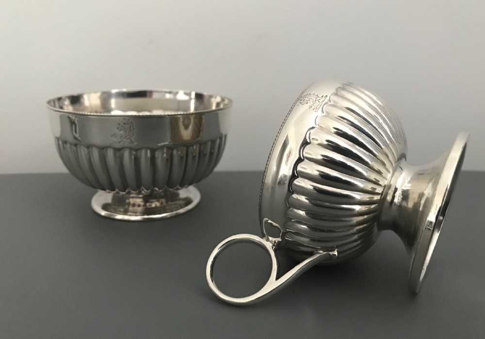 Victorian Solid Silver Sugar & Cream Set View III