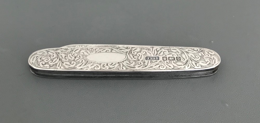 Stunning Edwardian solid silver fruit pen knife View III