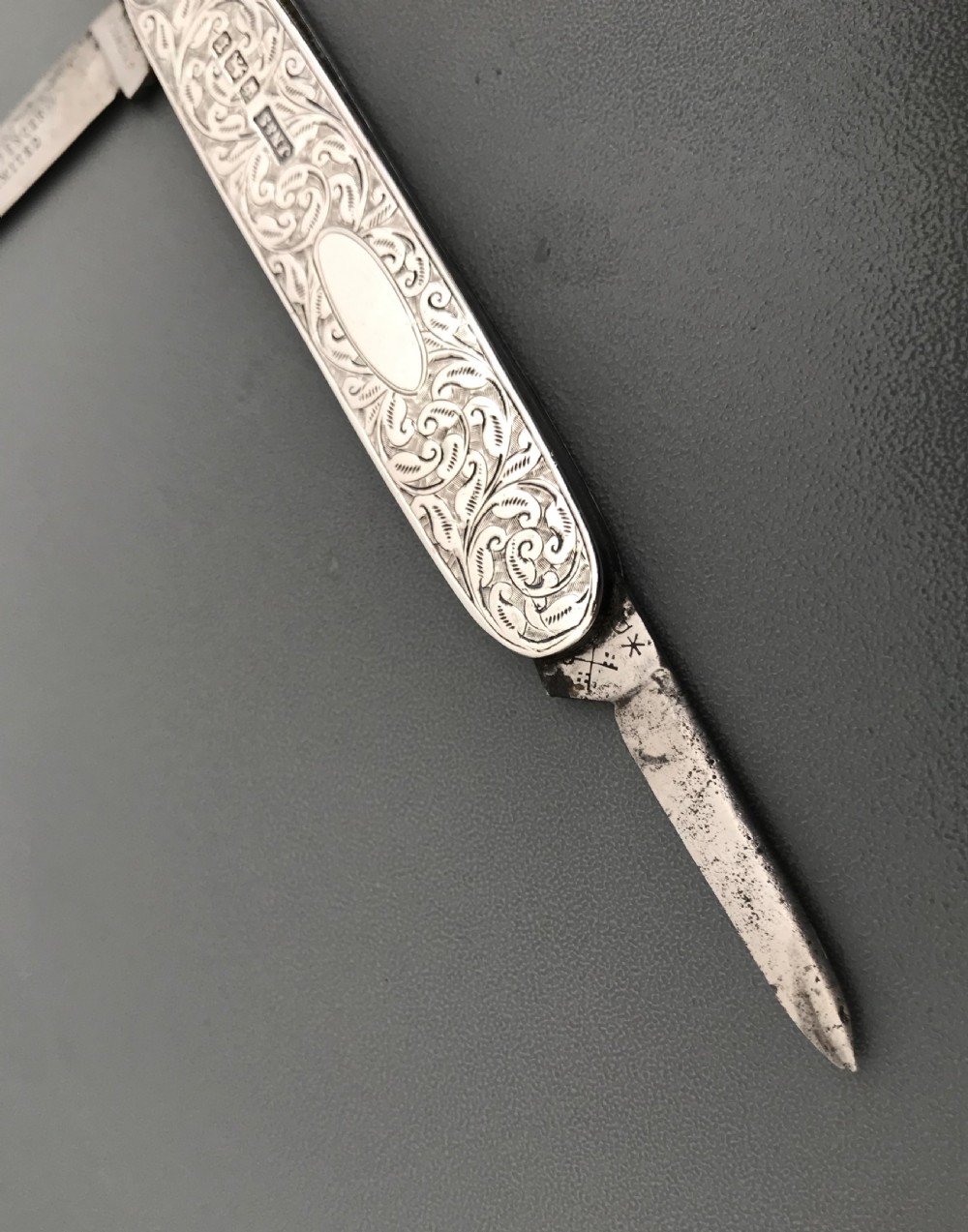 Stunning Edwardian solid silver fruit pen knife View XIII
