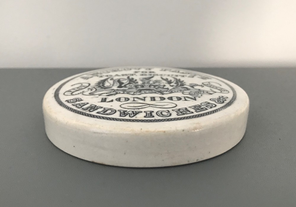 Victorian Anchovy Paste Pot Lid View III