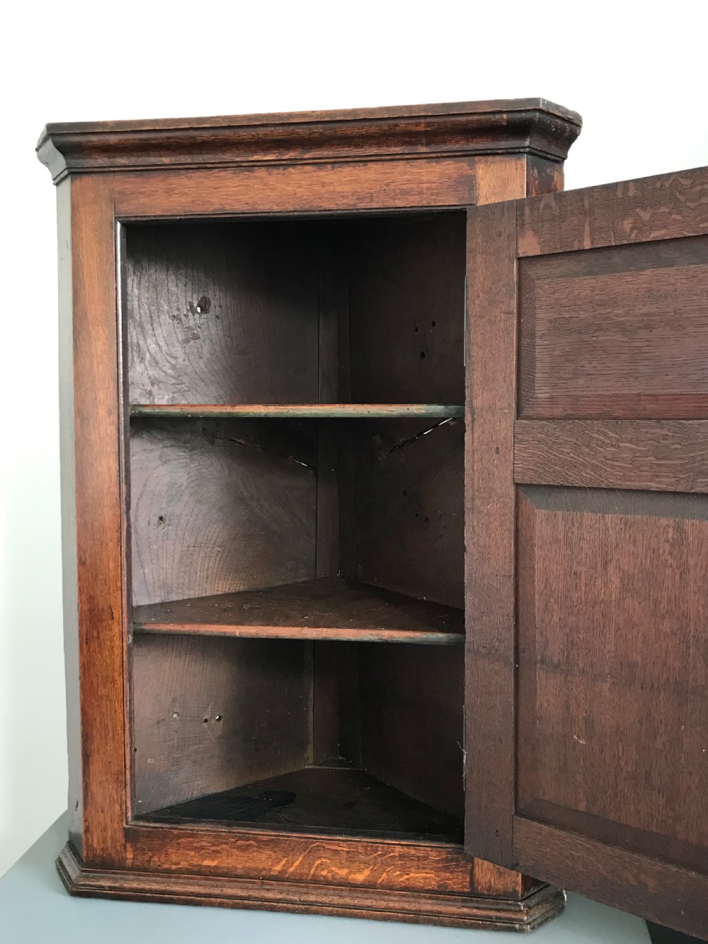 Georgian Oak Corner Cupboard View III