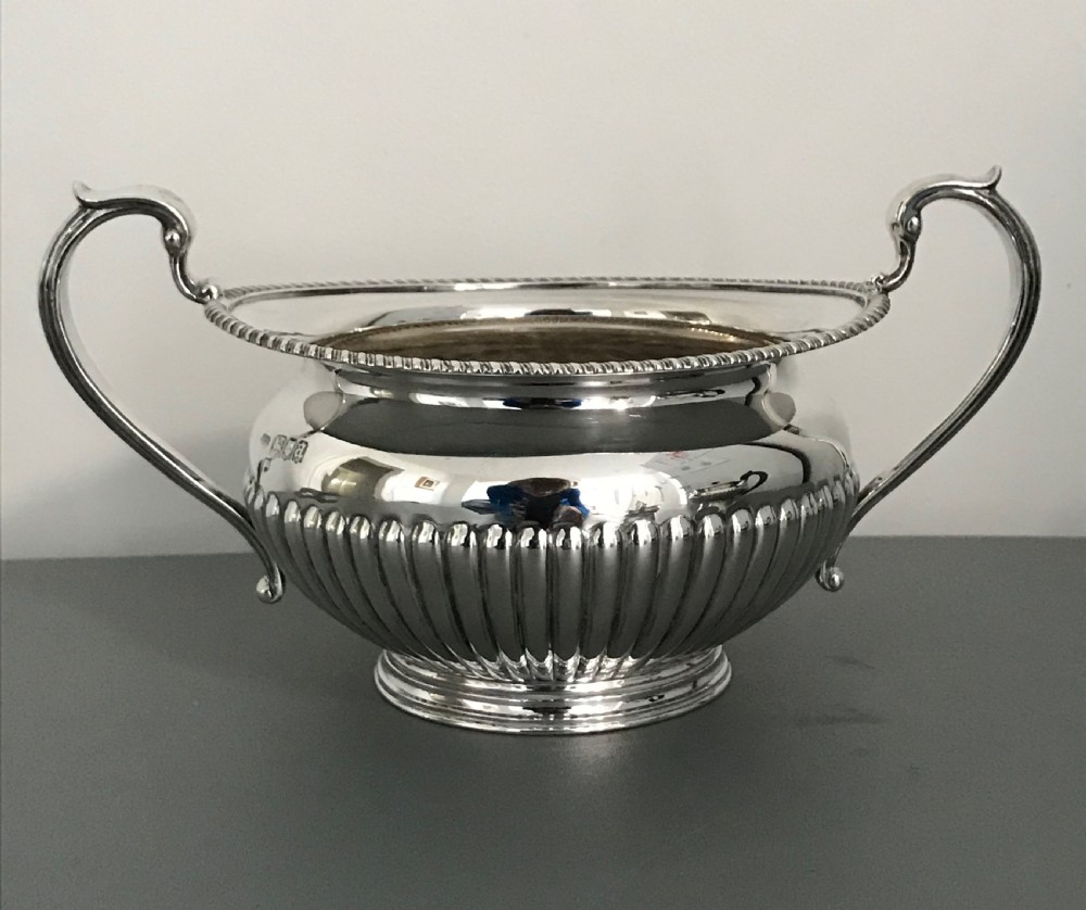 Quality Three Piece Solid Silver Tea Service View X
