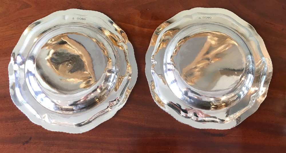 Pair Victorian Silver Dinner Plates by Garrards  View VII