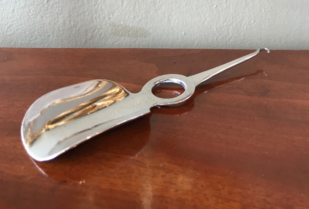 Unusual Edwardian Silver Shoe Horn Button Hook Combination View II