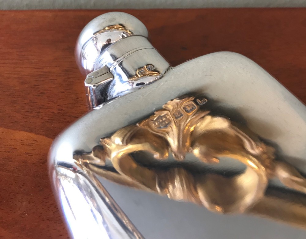 Quality George V Silver Hip Flask View IV