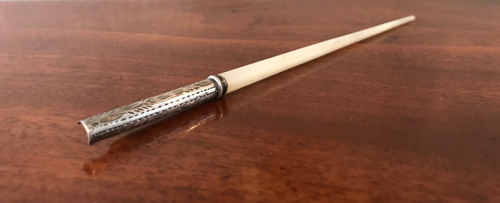 Quality Victorian Silver & Mother of Pearl Dip Pen  View III