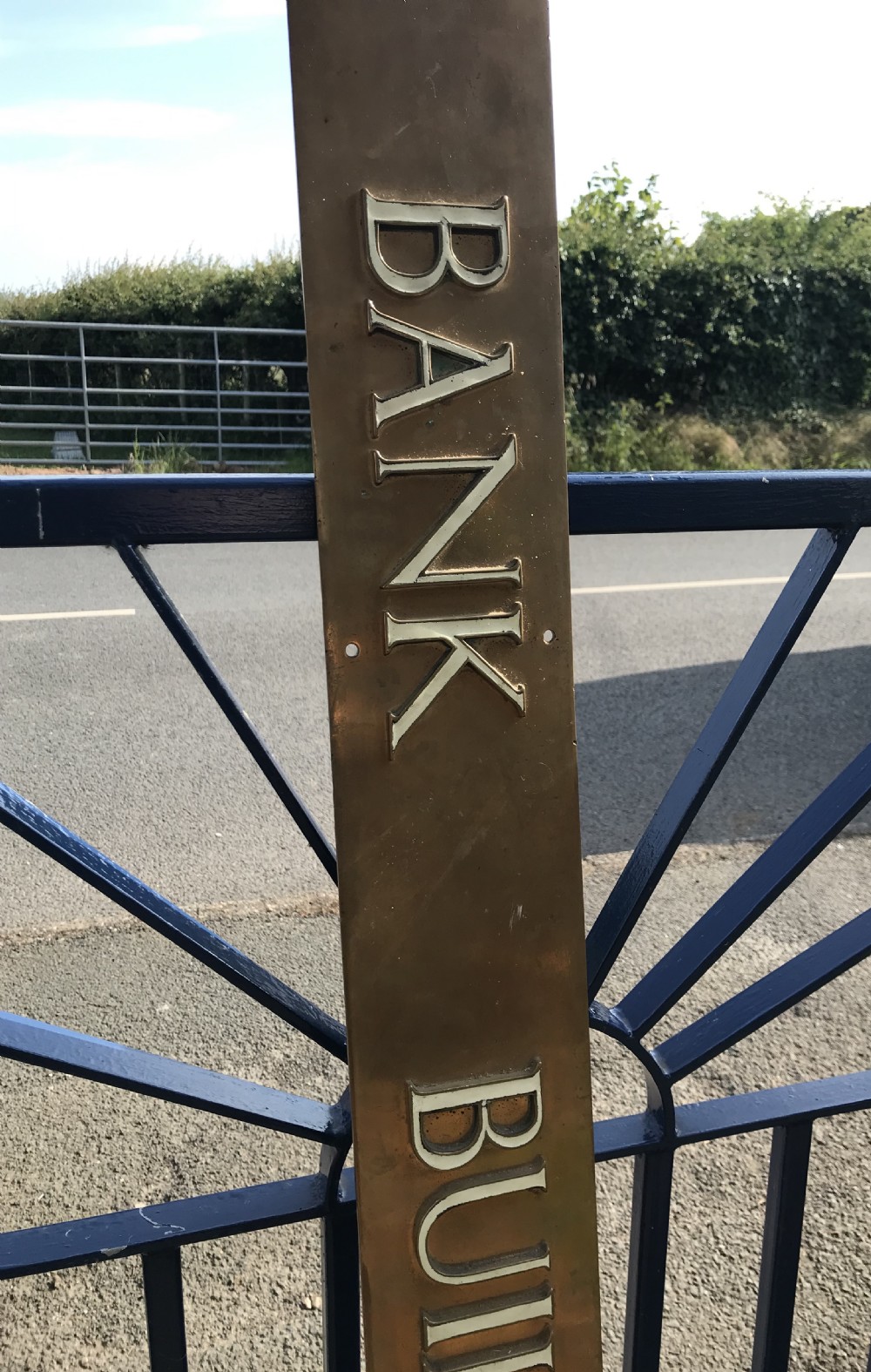 Large Brass & Enamel Sign View IV