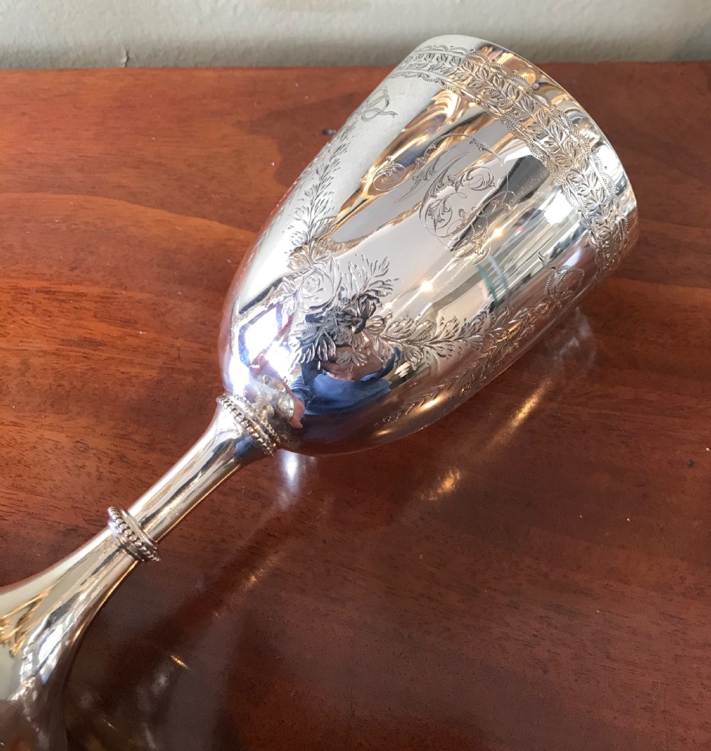 Quality Victorian Silver Goblet by Mappin & Webb View III