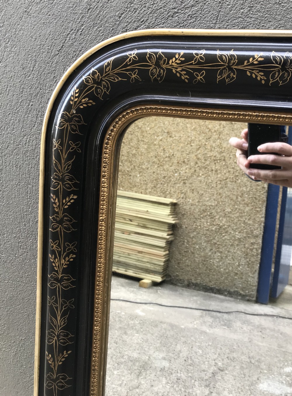 Attractive Victorian Ebonised and Gilt Mirror View II