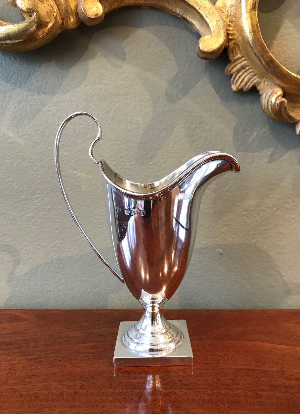 Attractive Solid Silver Cream Jug