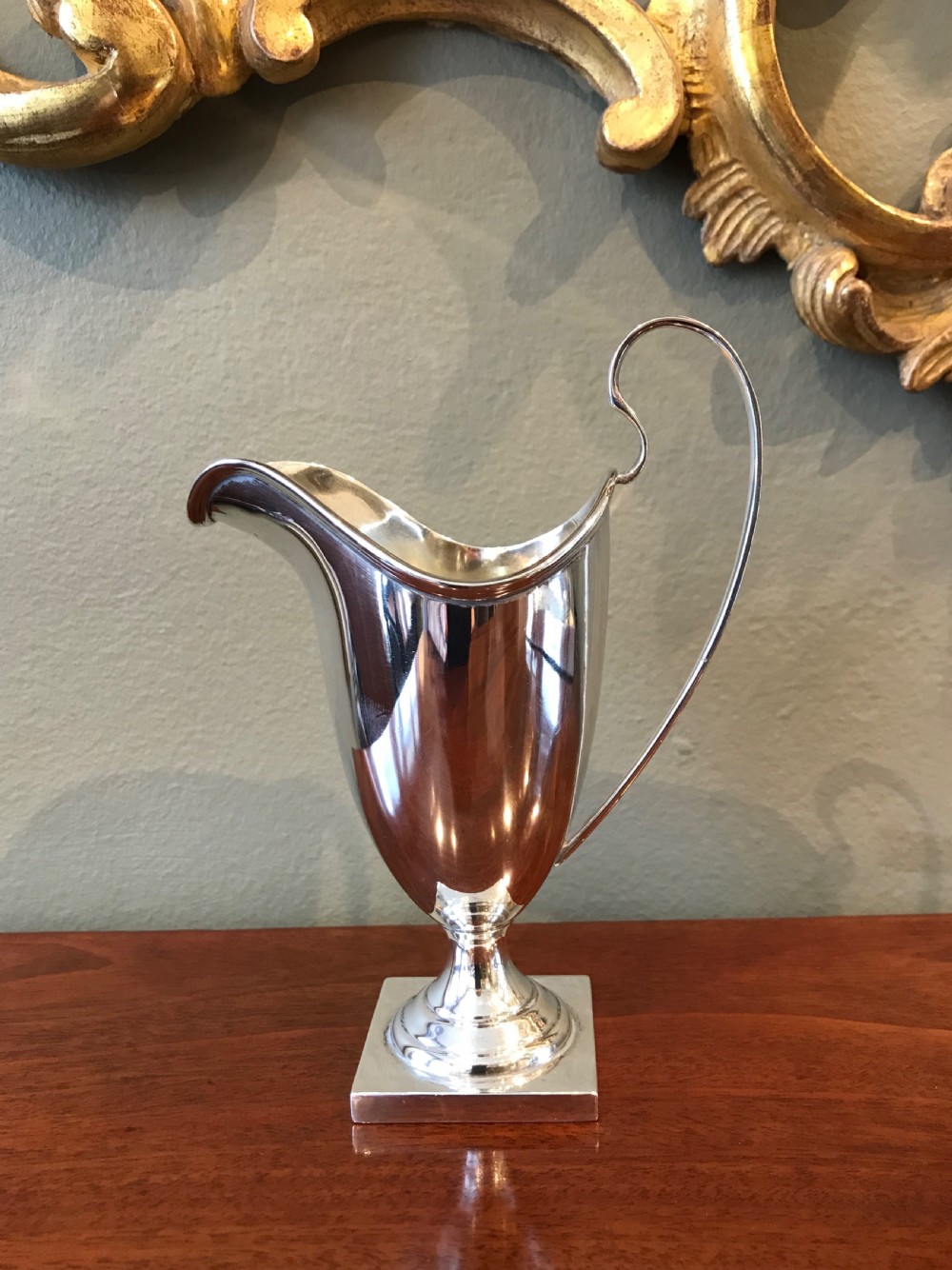 Attractive Solid Silver Cream Jug View III