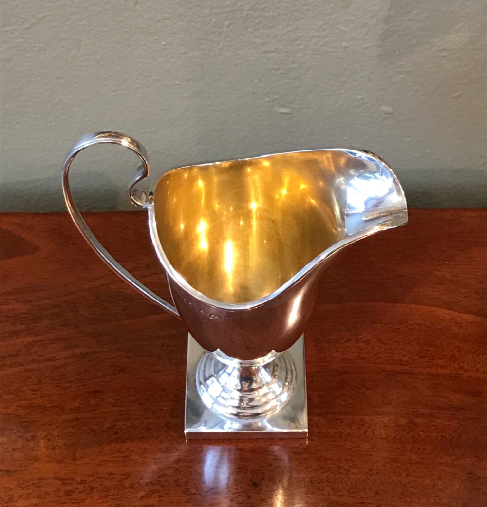 Attractive Solid Silver Cream Jug View V