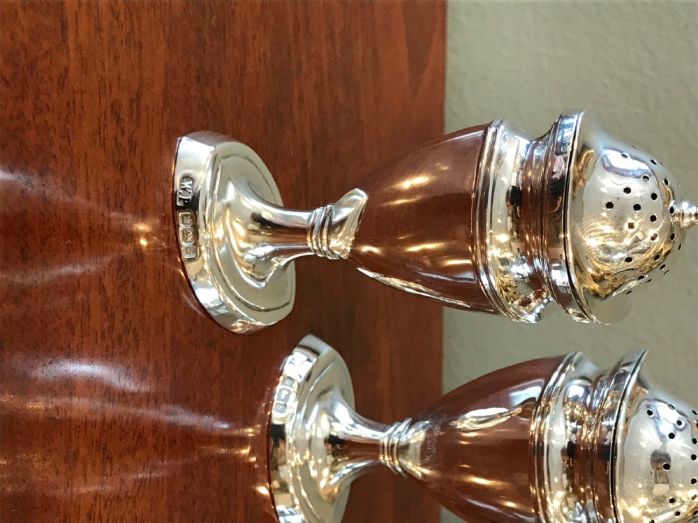 Pair of Edwardian Solid Silver Pepperettes, 1910 View II