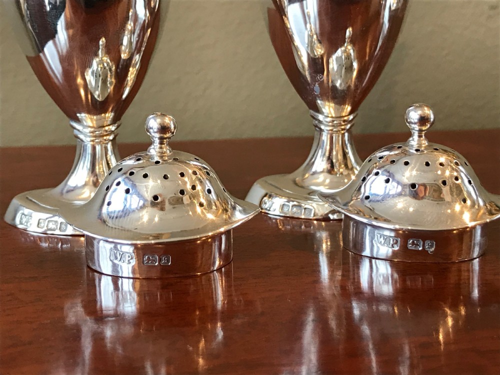 Pair of Edwardian Solid Silver Pepperettes, 1910 View IV