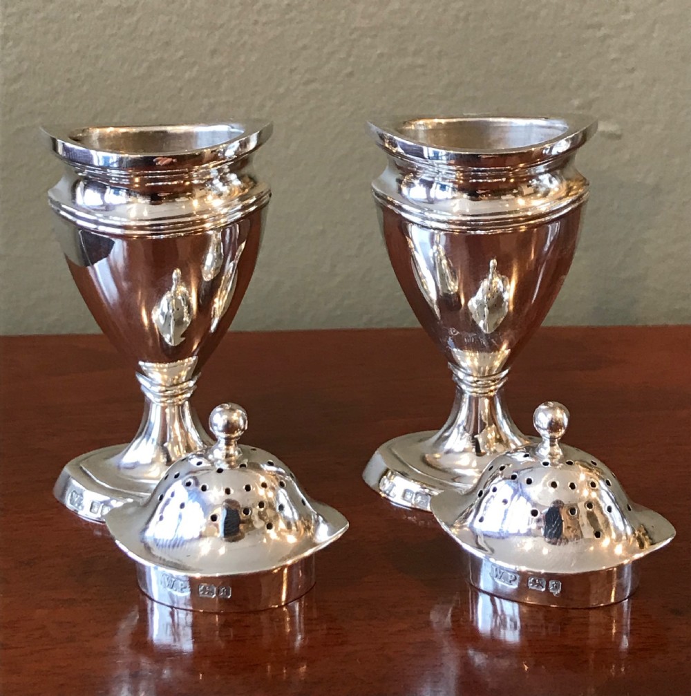 Pair of Edwardian Solid Silver Pepperettes, 1910 View V