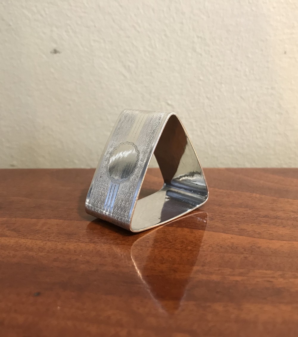 Unusual George V Silver Napkin Ring View III