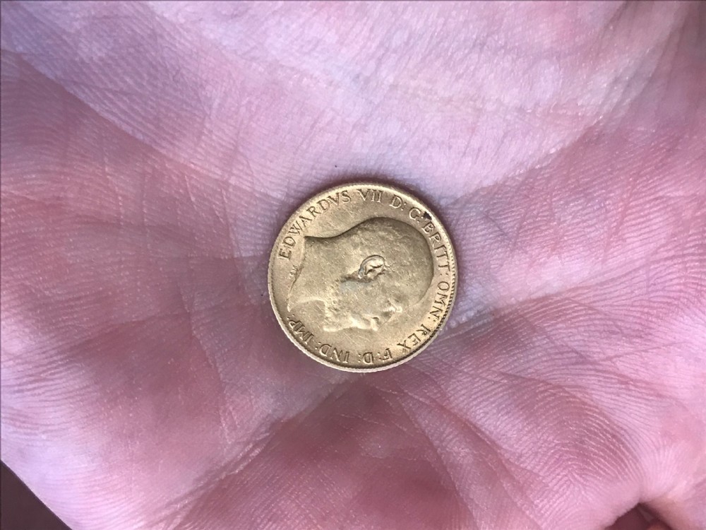 Edward VII gold half sovereign, 1907 View II