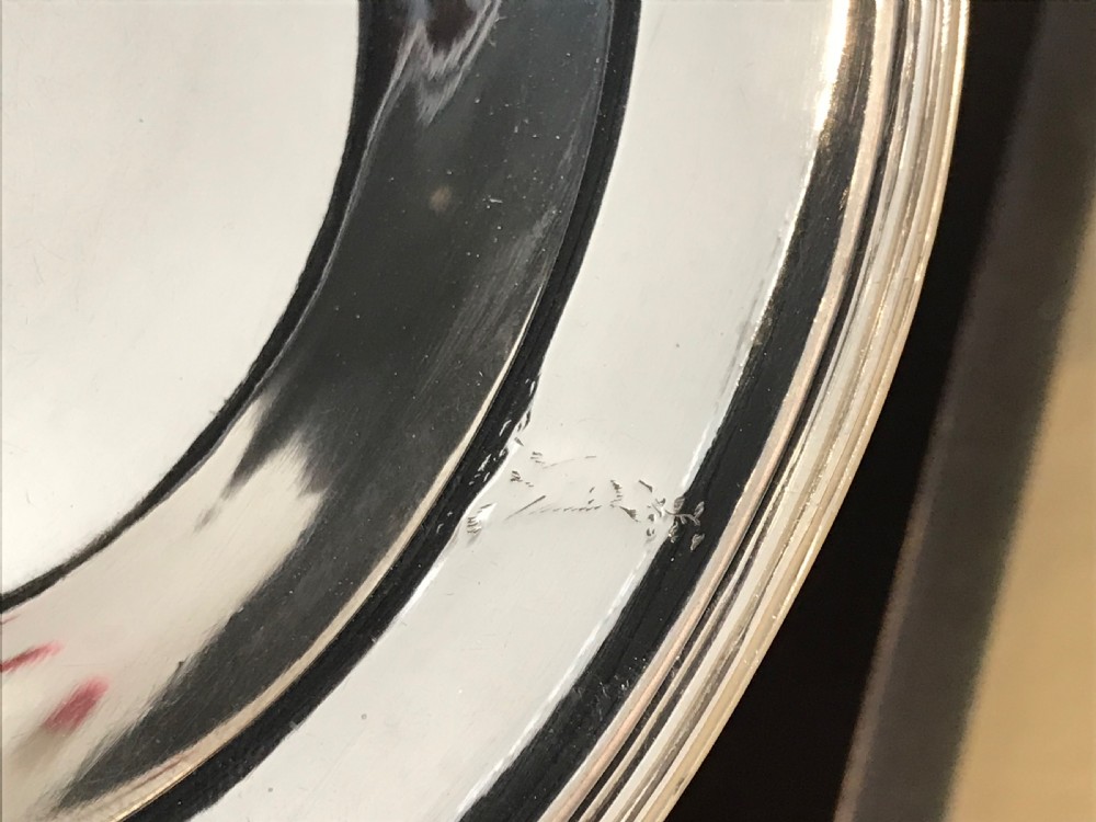 George III solid silver salt dish by Hennell View IV