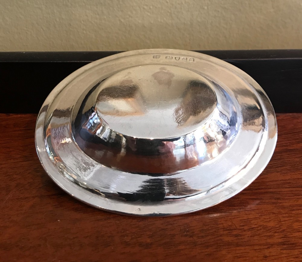 George III solid silver salt dish by Hennell View V