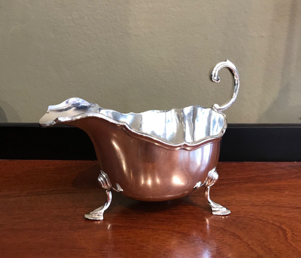 Heavy George V Silver Sauce Boat