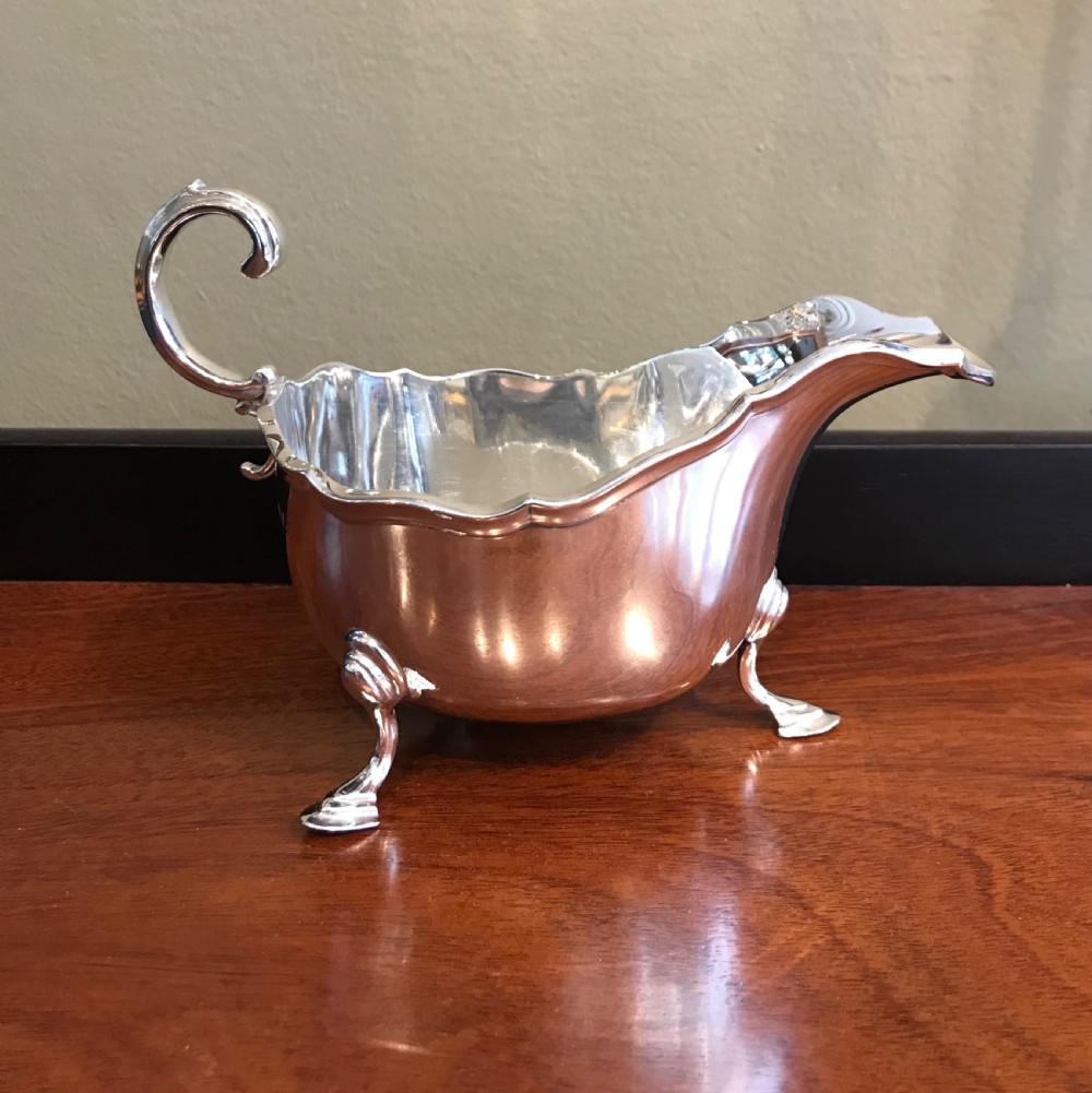 Heavy George V Silver Sauce Boat View II