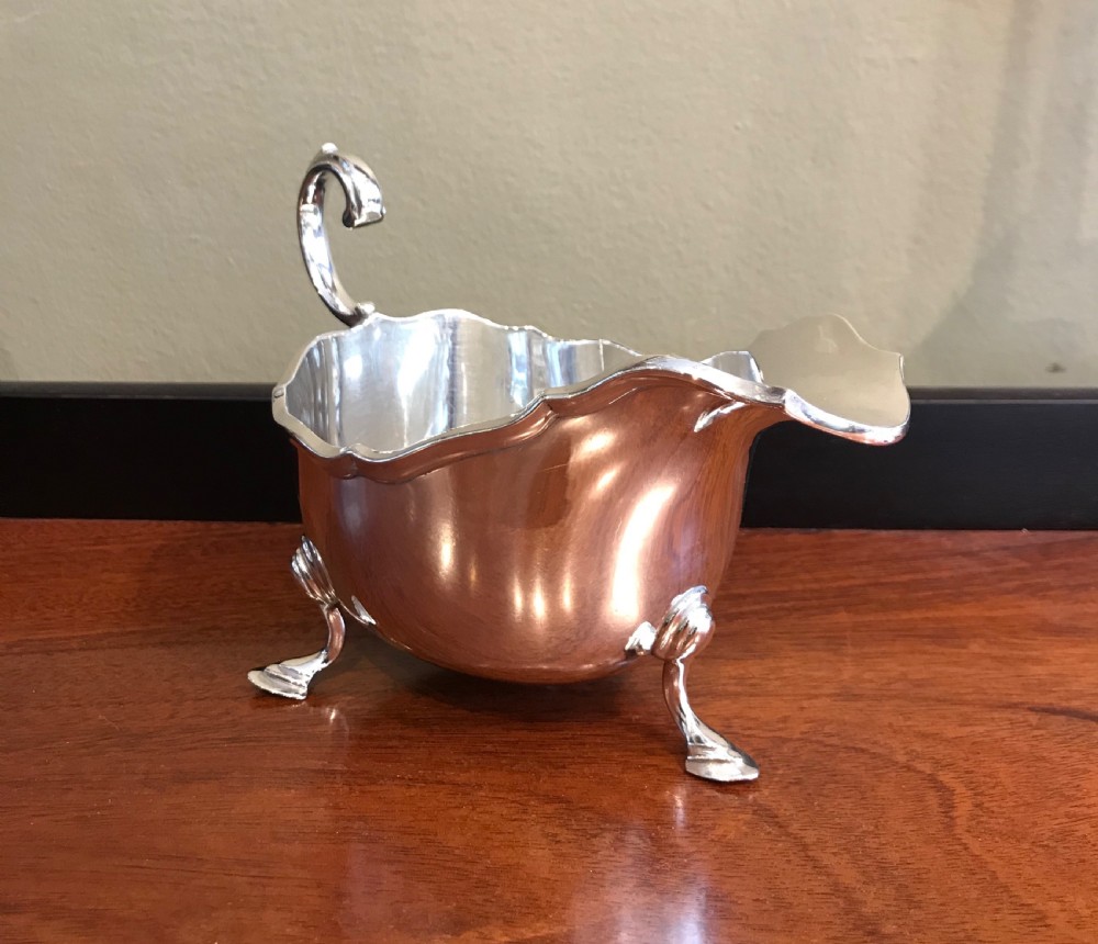 Heavy George V Silver Sauce Boat View IV