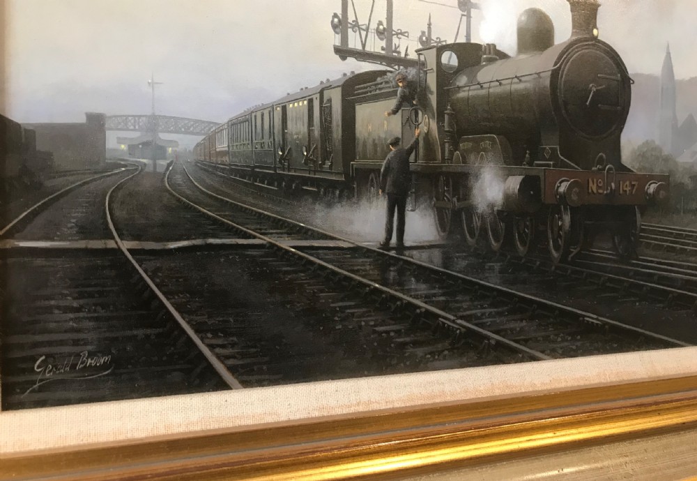 Gerald Broom, Oil Painting, Highland Railway View III