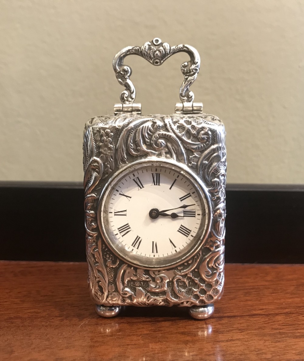 Edwardian Silver Carriage Clock, 1907
