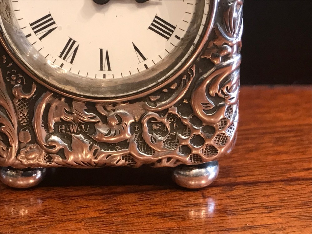 Edwardian Silver Carriage Clock, 1907 View IV