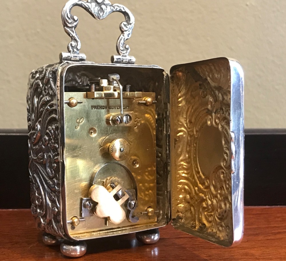 Edwardian Silver Carriage Clock, 1907 View VI