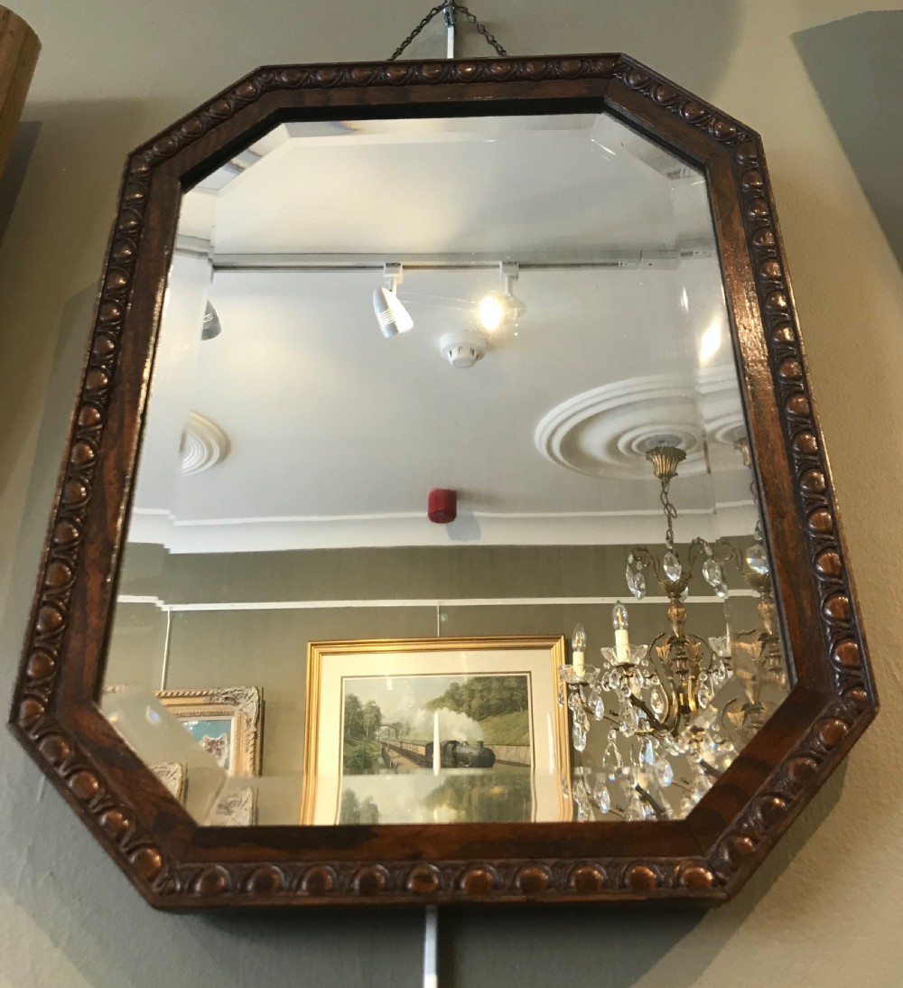 1930s oak wall mirror  View IV