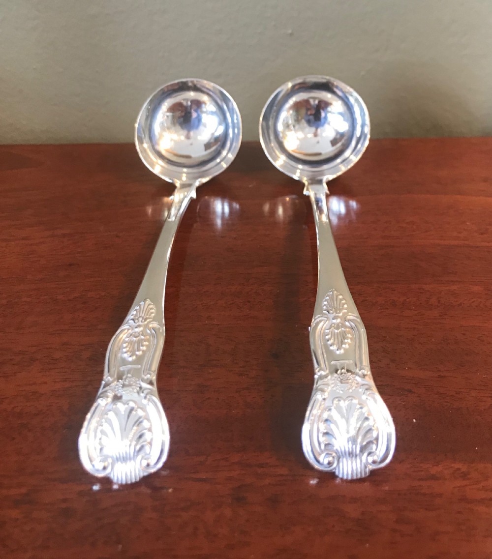 Quality Pair of Victorian Silver Toddy Ladles View III