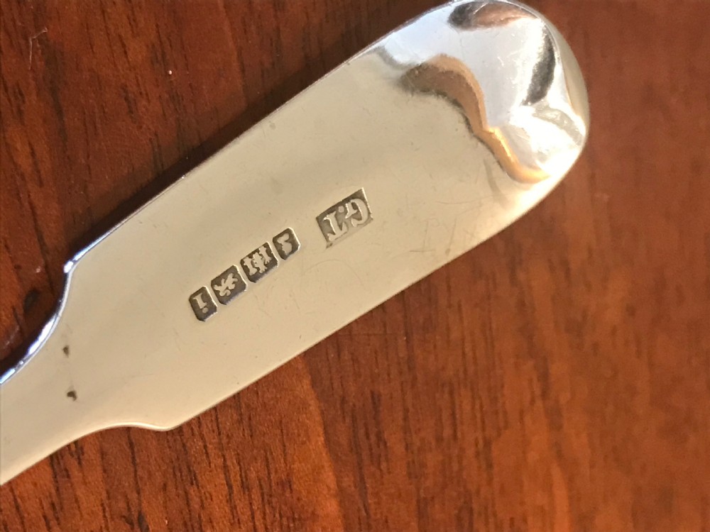 George IV silver ice cream server spoon View III