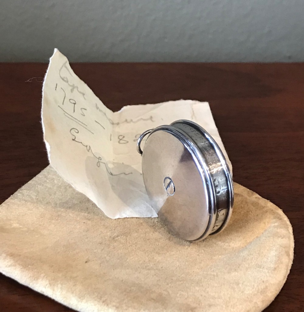 Rare George III Chesterman Patent Silver Tape Measure View VIII
