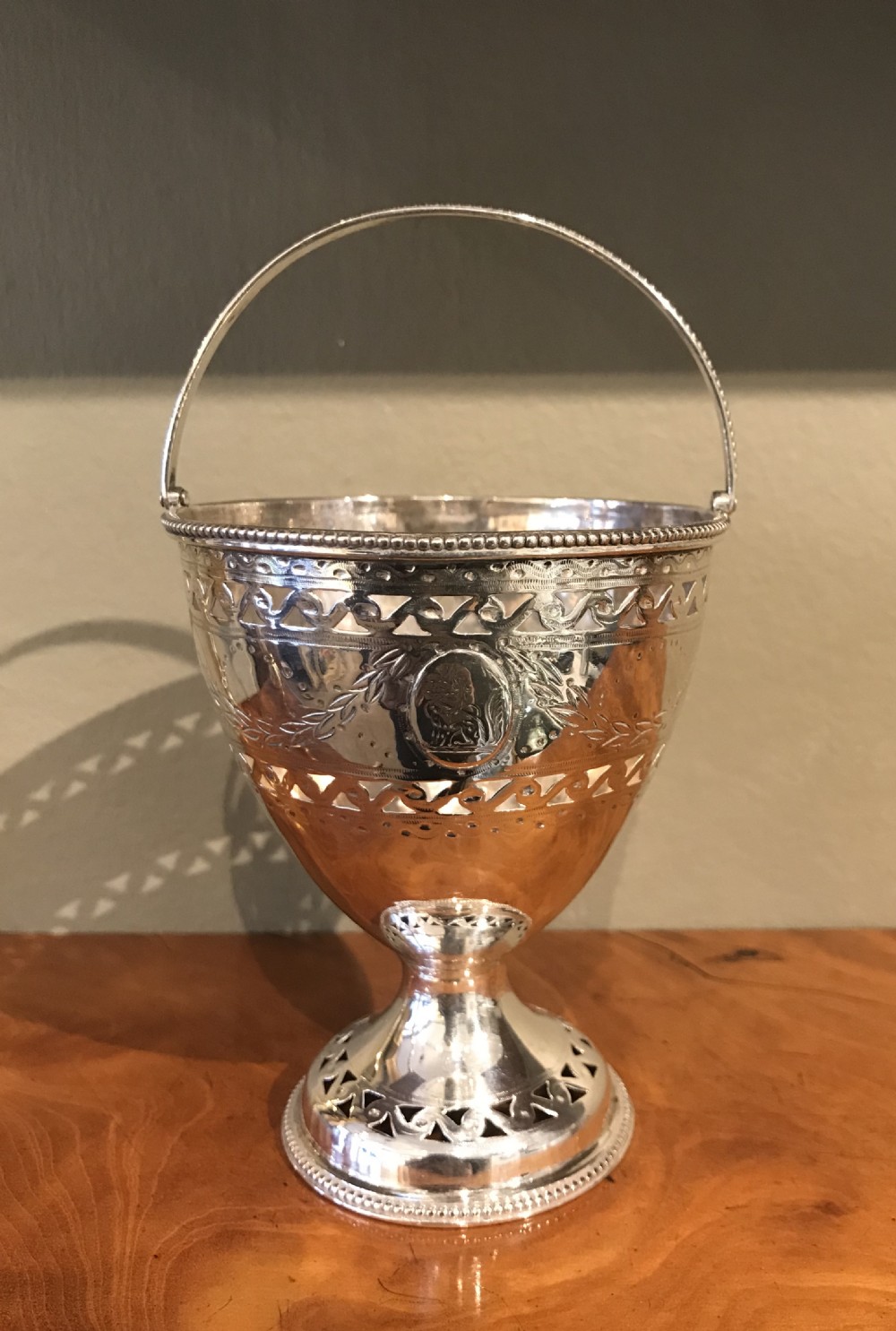 George III Silver Sugar Basket, 1781 View V